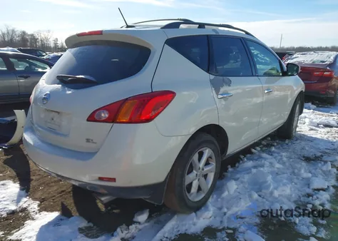 2009 Nissan Murano Sl from USA, damaged, VIN JN8AZ18U69W014992